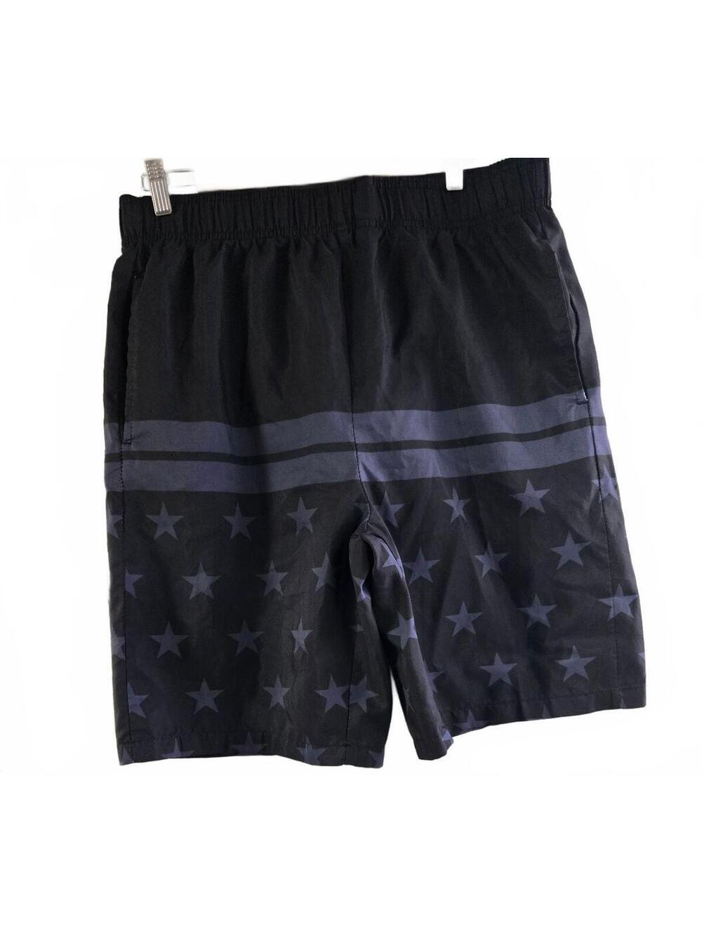 Men's Mission Ridge Black Star Print Swim Shorts Size Large
